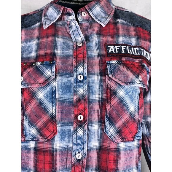 Affliction Womens L/S Button Down Shirt KNOXVILLE - Picture 6 of 11